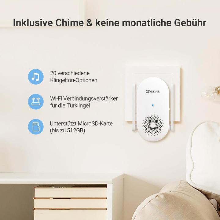 Image du produit EZVIZ Kabellose 2K Video-Türklingel (Application)