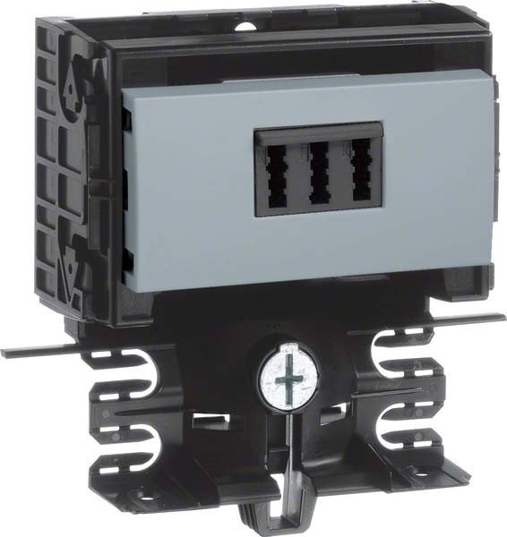 Produktbild Hager TEH SL20055945D1 GerÃ¤tetrÃ¤ger-Technikteil TAE 3x6 NFN SL 20x55mm Dekor Aluminium (5.50 cm)