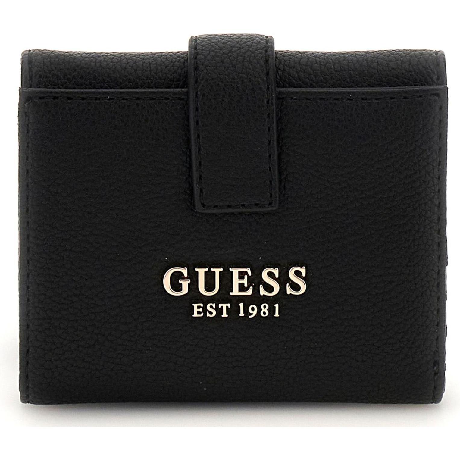 Guess, Donne, Portafoglio, Laurel II SLG Petite Trifold Wallet, Nero