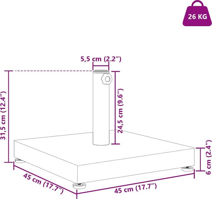 Produktbild vidaXL Sonnenschirmständer