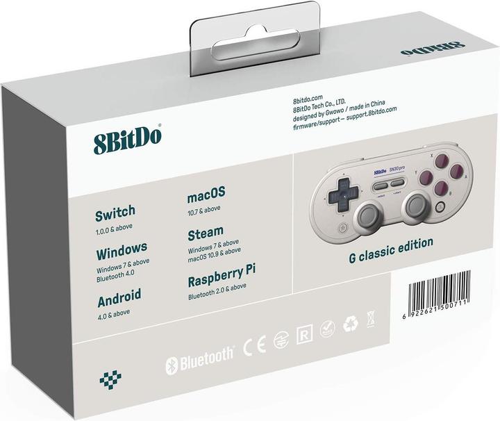 Immagine prodotto 8bitdo SN30 Pro G Classic Gamepad (PC, Mac, Switch)