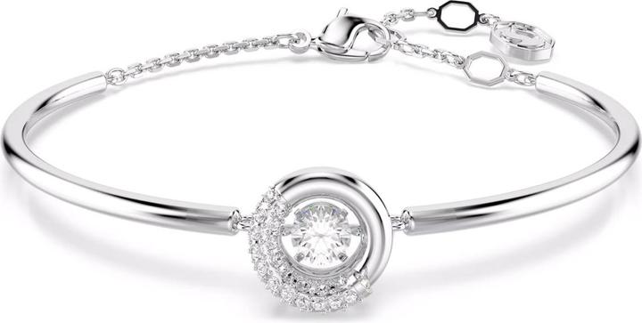 Produktbild Swarovski Dextera Armreif Rundschliff Weiss Rhodiniert (17 cm, Swarovski Metall)