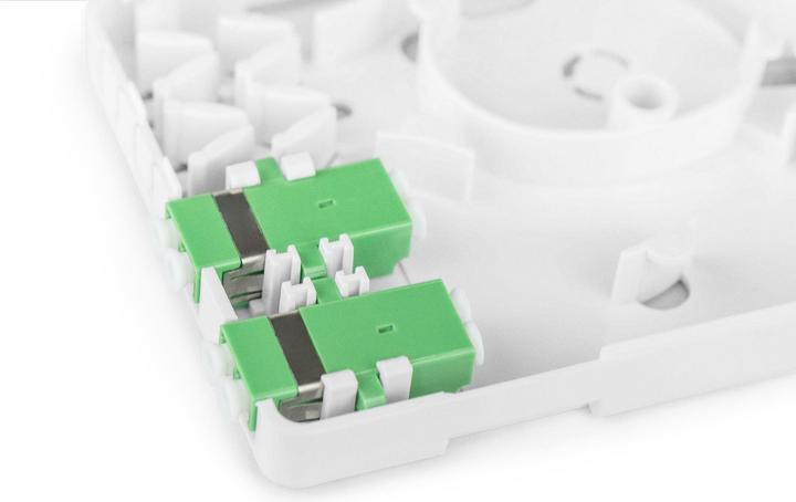 Produktbild Digitus FTTH anschlussdose mit 2x LC (APC) DX Adapter Wand montage (Netzwerk Zubehör)