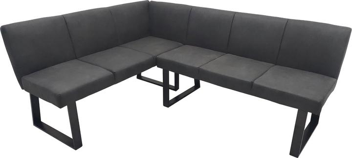 HTI-Living Eckbank 192 x 152 cm Schwarz Vemal kurzer Schenkel rechts (192 cm)