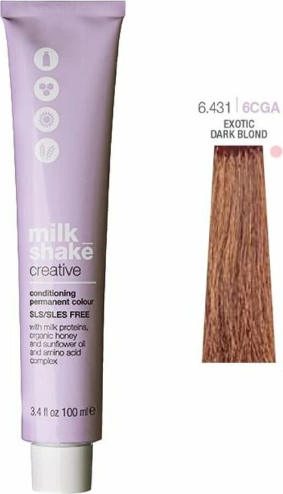 Milk_Shake Vopsea permanenta Creative 6.4316CGA, Blond Inchis Exotic, 100ml (Blond Inchis Exotic)