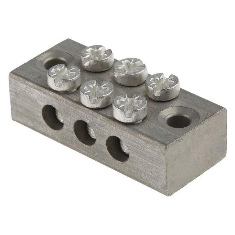 RS PRO Bloc Mise A Terre 3p (Bornier), Accessoires électroniques + boîtier, Gris