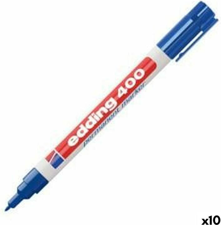 Produktbild Edding 400 Permanent-Marker Blau 10 Stück(e) (Blau, 1 mm, 10 x)