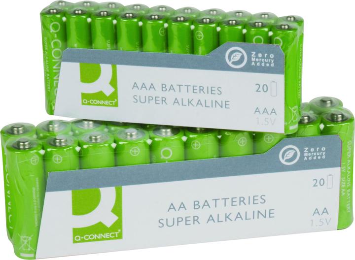 Actual product image Q-Connect Alkaline batteries (20 pcs., AAA, 1080 mAh)
