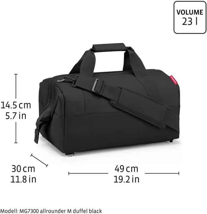 Actual product image reisenthel Duffle Bag allrounder M duffel Mix Black (23 l)