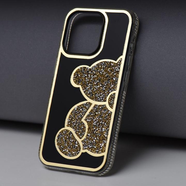 Actual product image OEM Back panel cover TEDDY BEAR Case for IPHONE 13 PRO gold (Apple iPhone 13 Pro)