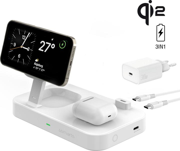 Immagine prodotto 4smarts Stazione di ricarica Qi2 Trident (25 W)