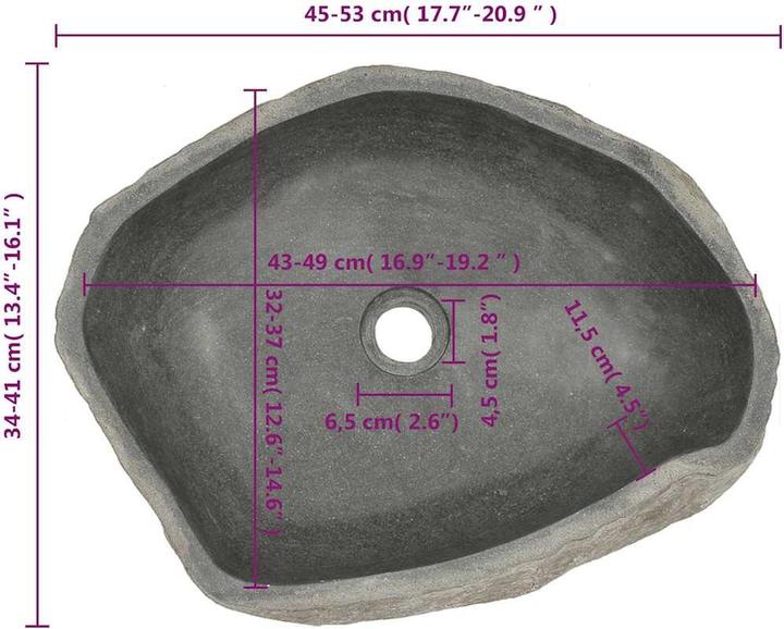 Produktbild vidaXL Becken (530 mm, 410 mm)