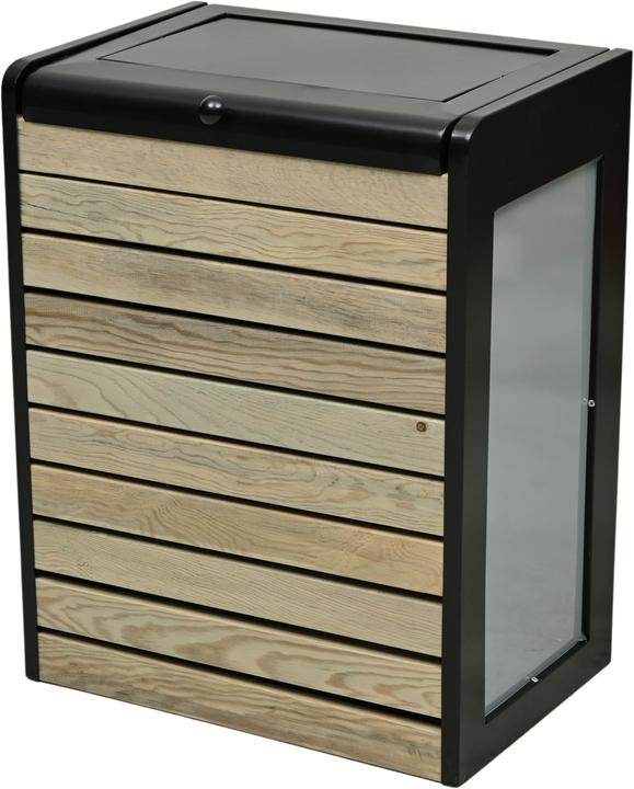 Image du produit Aristar Poubelle avec habillage bois et insert en verre (50 l)