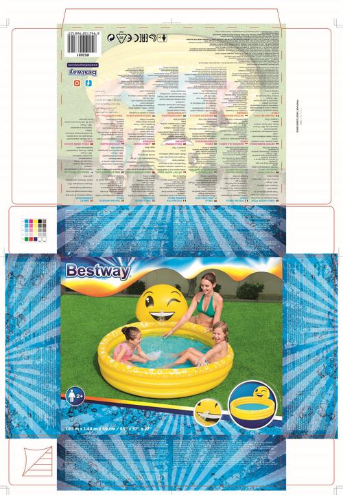 Productafbeelding Bestway Zwembad met 3 ringen en sproeier Summer Smiles