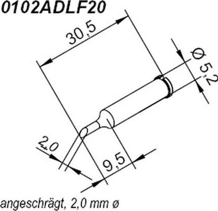 Produktbild Kurtz Ersa Lötspitze 2mm angeschrägt (Lötspitze)