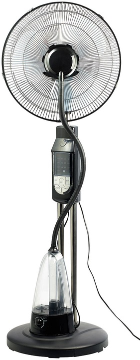 Sichler Ventilateur sur pied à brume avec oscillation et télécommande (30 dB)