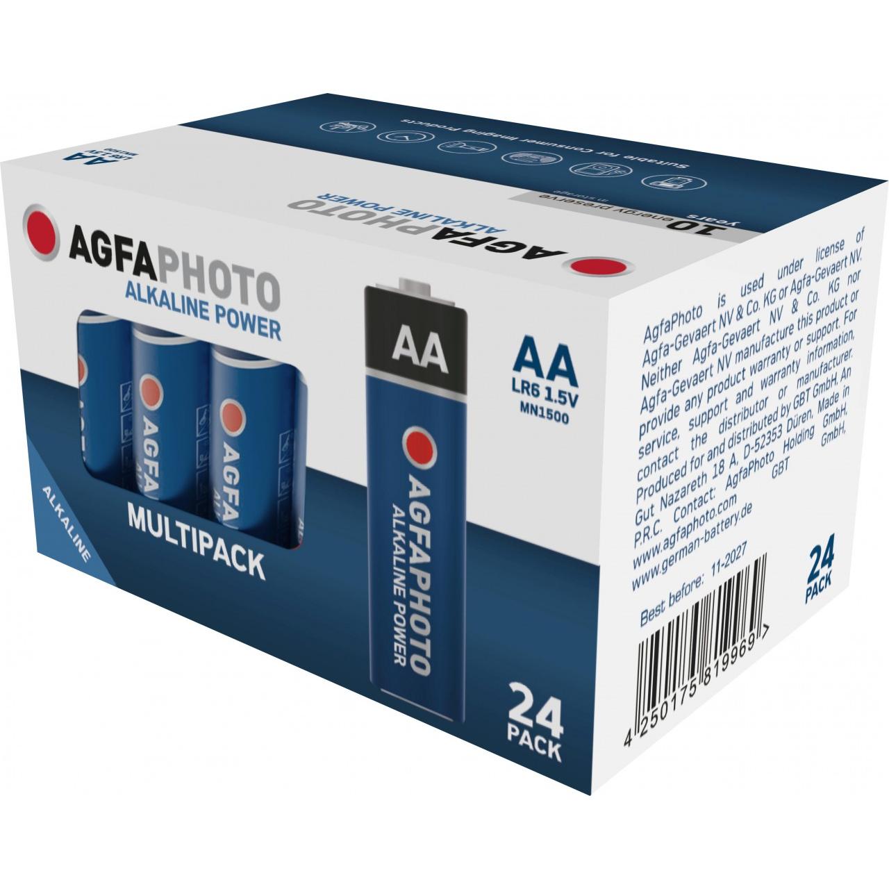 Thumbnail - AGFAPHOTO Power LR6 Mignon (AA)-Batterie Alkali-Mangan 1.5 V 24 St. (24 Stk., AA), Batterien + Akkus