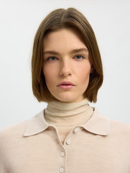 Produktbild Selected Slfthea Ls Knit Merino Collar Neck Noos (M)