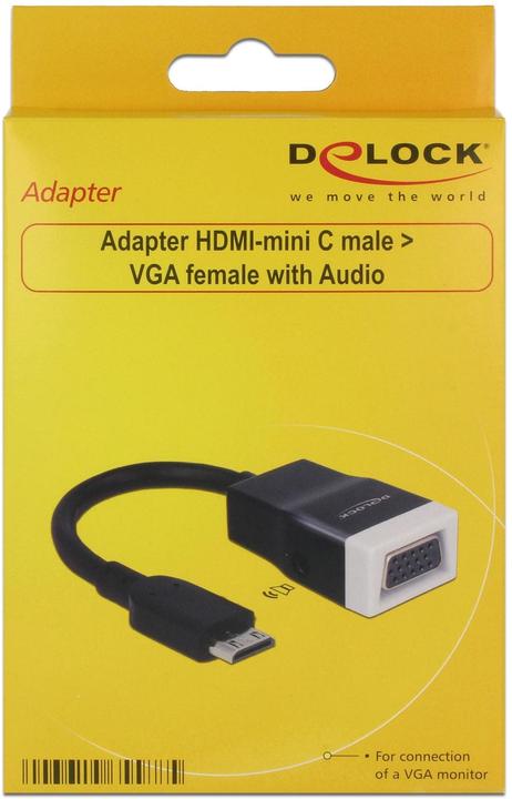 Produktbild Delock Monitorkonverter Micro-C HDMI zu VGA+Audio (VGA, 15 cm)