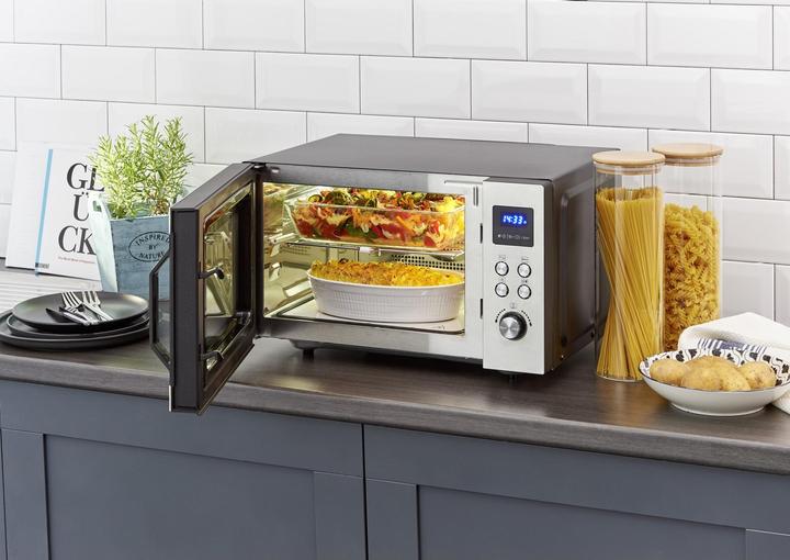 Image du produit Severin Microwave w/ceramic plate 900 watts 25 l - Steel (29070) (25 l)