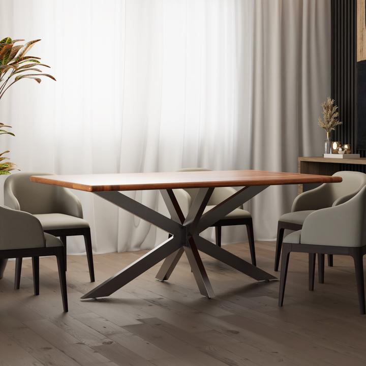 Image du produit CLP Pieds de table Hardwick en acier en forme d'étoile Hauteur 71 cm