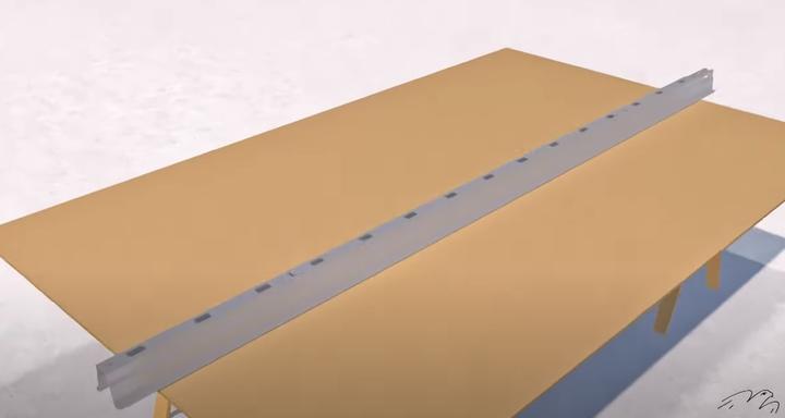 Actual product image Van der Valk Solar Systems 741801500 Galvanised roof support rail L=1500x1,5mm flat roof mounting ValkPro+ L10