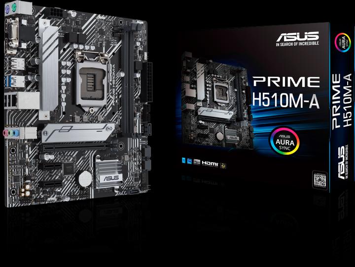 Produktbild ASUS PRIME H510M-A Motherboard (LGA 1200, Intel H510, mATX)