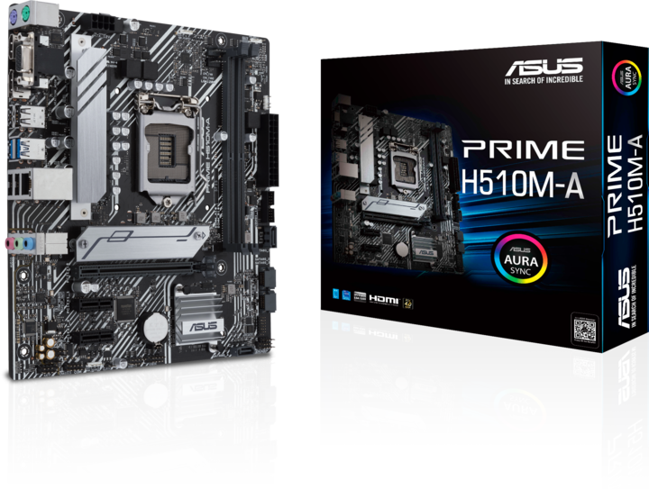 Actual product image ASUS PRIME H510M-A Motherboard (LGA 1200, Intel H510, mATX)