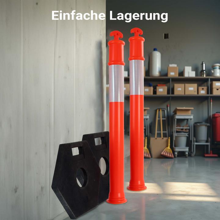 Actual product image Wiltec Polyethylene Parking Bollards 110x42x42cm, Ideal as Car Park Bollards