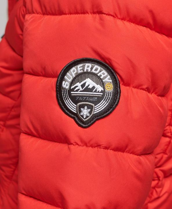 Produktbild Superdry Halblange Daunenjacke mit Kapuze und Kunstpelz, Damen (10XL)