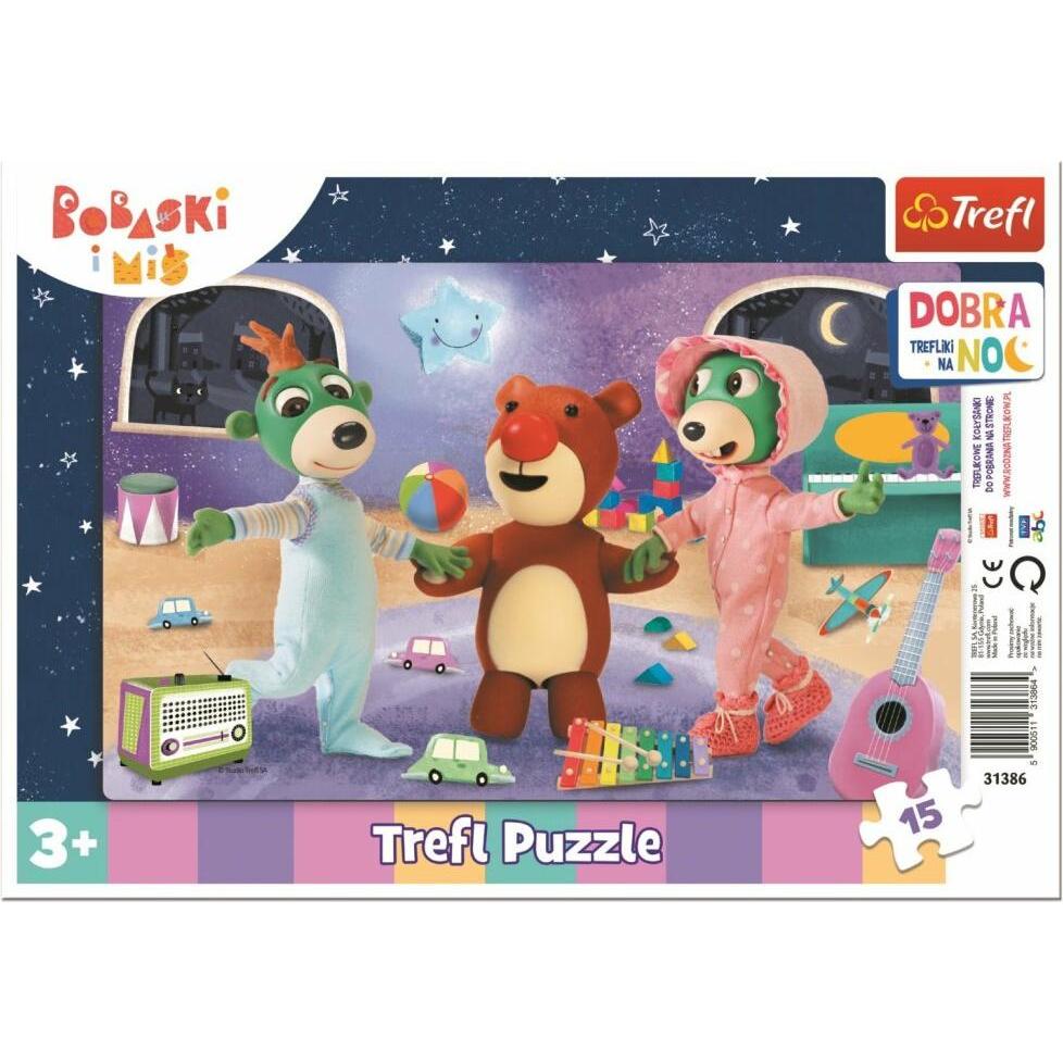Thumbnail - Trefl Puzzle Gute Nacht, Treflici: Zeit zum Schlafen gehen 15 Teile