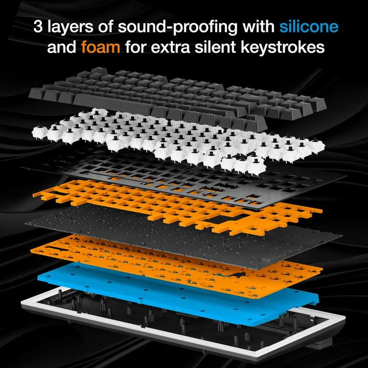 Actual product image be quiet! Klawiatura BEQUIET! DARK MOUNT SILENT LINEAR (USA, Cable)