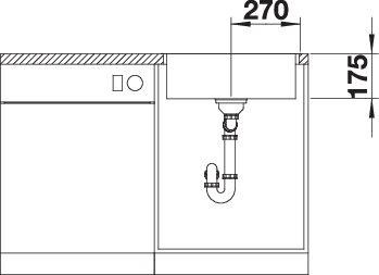Actual product image Blanco Zerox 500-IF DarkSteel (Top-mounted sink, 54 cm, 44 cm)