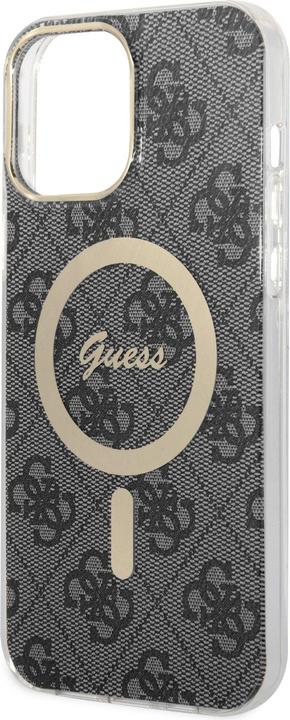 Actual product image Guess GUHCP15XPSQSQSK iPhone 15 Pro Max 6.7" czarny/black hardcase Quilted Metal Logo (Apple iPhone 15 Pro Max)
