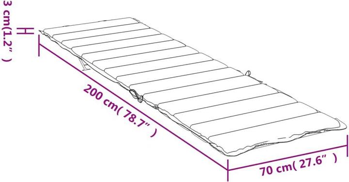 Immagine prodotto VidaXL Hayder (200 x 70 x 3 cm)