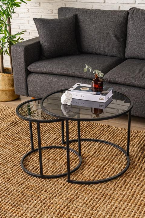 Image du produit Homitis Belarus Triple Coffee Table Set (60 x 60 x 43 cm)