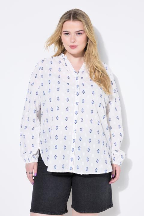 Produktbild Studio Untold Bluse, Loose Shape, Webmuster, Ballon-Langarm (54)