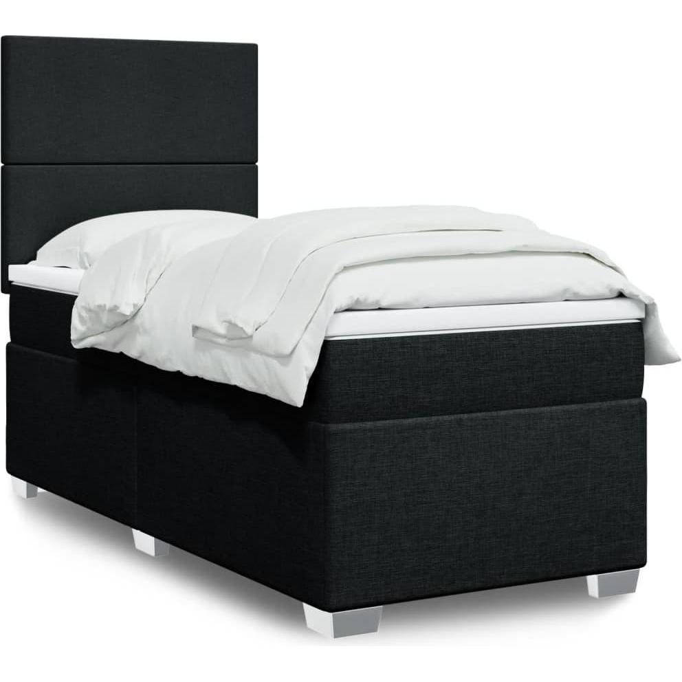 VidaXL, Bett, Bo x springbett mit Matratze 90 x 200 cm Stoff (90 x 200 cm)