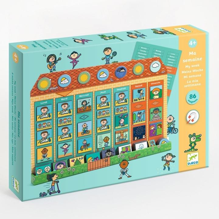 Actual product image Djeco Meine Woche (German, English, French, Italian)