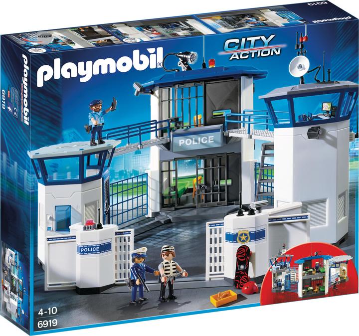 Playmobil Intl. Police-Kommandozentrale mit Gefängnis (6919, Playmobil City Action)