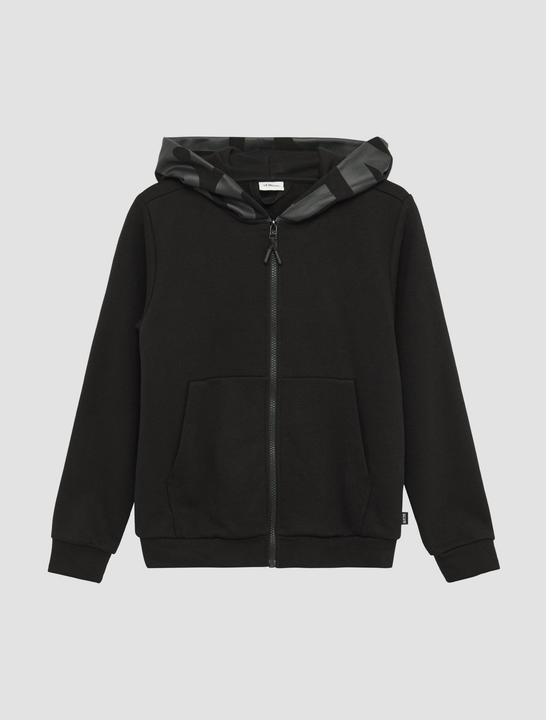 Produktbild S.Oliver Sweatshirt Jacke Sweatshirt-Jacke mit Print an Kapuze (134, 140)