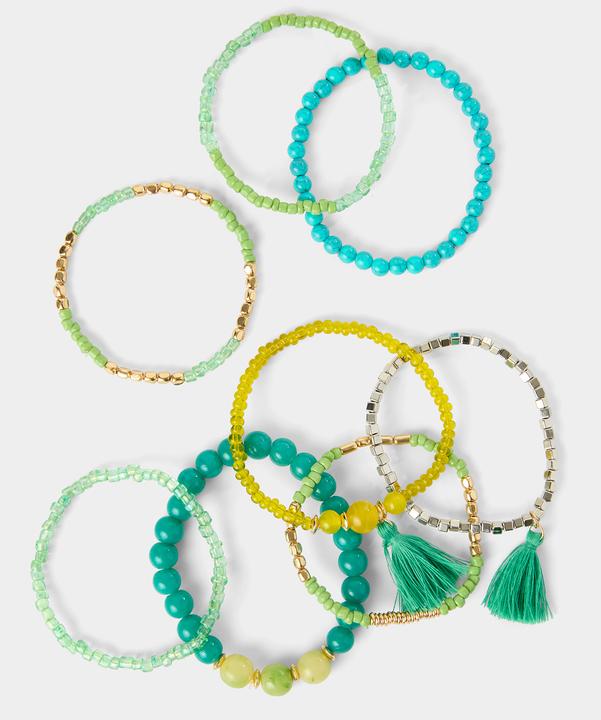 Immagine prodotto Joe Browns Different Size Bead Bracelet Set (Filo di cotone, METALLI, Perline di resina, Perline di vetro)