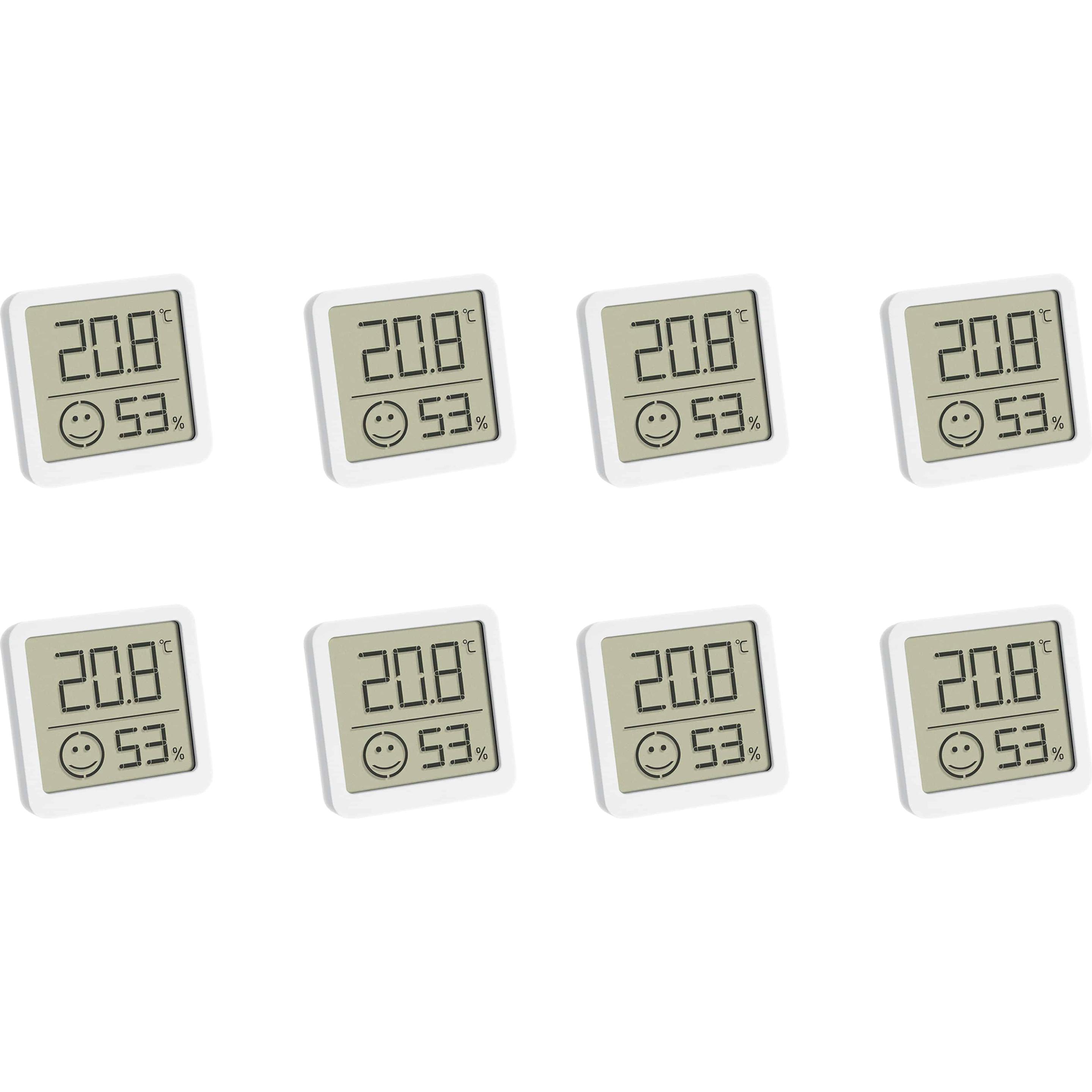 TFA Digitales Thermo-Hygrometer 30.5053.02.04, 8 Stück, weiss, Thermometer + Hygrometer, Weiss