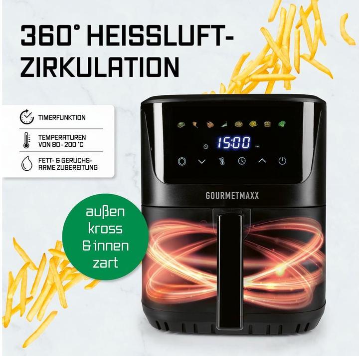 Produktbild Gourmetmaxx Heissluft-Fritteuse 6.5 l