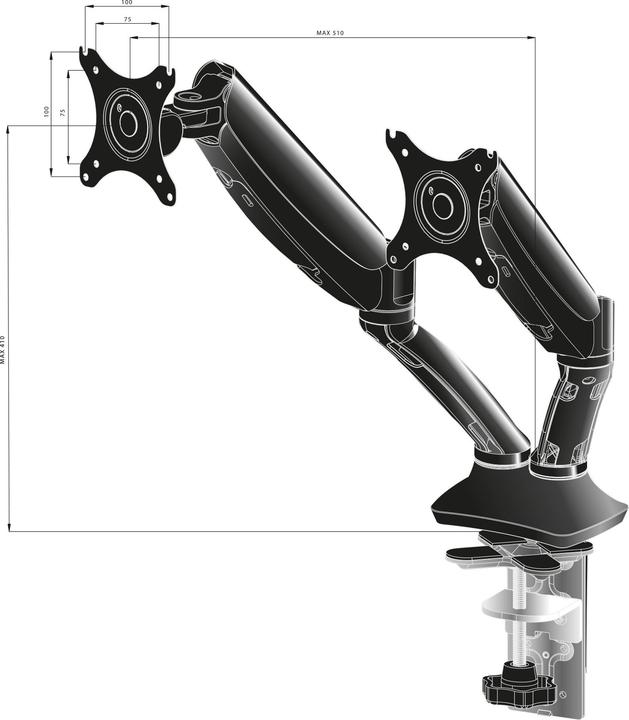 Actual product image iiyama DS3002C-B1 (Table, 27", 5 kg)