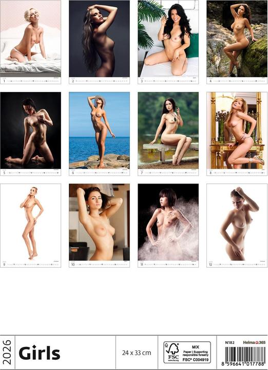 Actual product image Erotic Bildkalender Girls 2026 (24 x 33 cm)