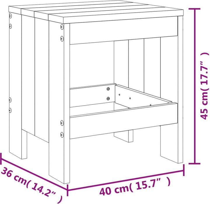 Actual product image vidaXL Gartenhocker
