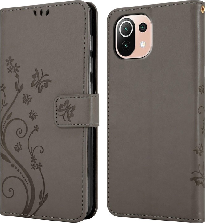 Actual product image Cadorabo Flower Book cover (Xiaomi Mi 11 Lite, Xiaomi Mi 11 Lite 5G, Xiaomi Mi 11 Lite 5G NE)