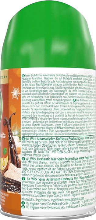 Image du produit Air Wick Recharge Freshmatic Max Warm Vanilla Wish