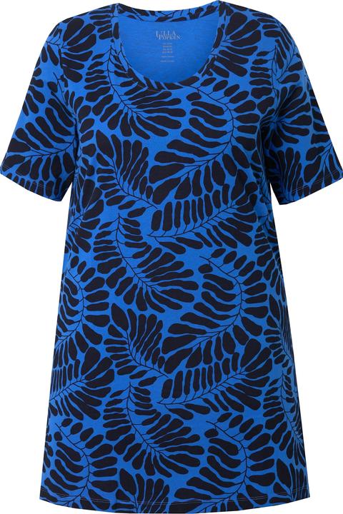Actual product image Ulla Popken Fern Print Short Sleeve Knit Tunic (62)
